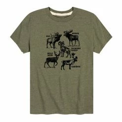 Licensed Character Boys 8-20 Northern Deer Species Graphic Tee Green -Licensed Character Shop unnamed file 14101