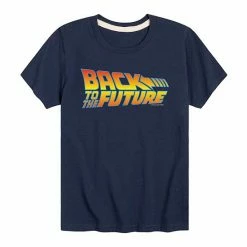 Licensed Character Boys 8-20 Back To The Future Logo Tee Grey