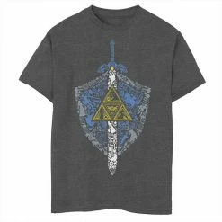 Licensed Character Boys 8-20 Nintendo Zelda Hylian Shield Element Icons Graphic Tee