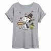 Licensed Character Juniors' Peanuts Snoopy & Woodstock Pie Oversized Graphic Tee -Licensed Character Shop unnamed file 1414