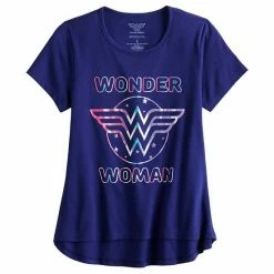 Licensed Character Girls 7-16 Wonder Woman Logo Graphic Tee