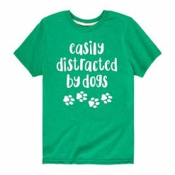 Licensed Character Boys 8-20 Easily Distracted By Dogs Graphic Tee Green -Licensed Character Shop unnamed file 14150