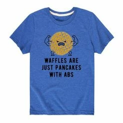 Licensed Character Boys 8-20 Waffles Pancakes With Abs Tee Grey