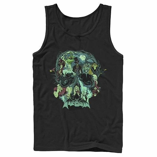 Licensed Character Mens Disney Villains Skull Mashup Tank 3 Licensed Character Mens Disney Villains Skull Mashup Tank