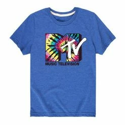 Licensed Character Boys 8-20 MTV Tie Dye Logo Tee White
