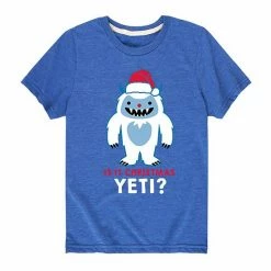 Licensed Character Boys 8-20 Is It Christmas Yeti Graphic Tee Grey