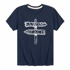Licensed Character Boys 8-20 Swim Beach Sign Tee Blue 2 -Licensed Character Shop unnamed file 14199