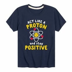 Licensed Character Boys 8-20 "Act Like A Proton Stay Positive" Atom Tee Blue 2 -Licensed Character Shop unnamed file 14203