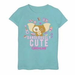 Licensed Character Girls 7-16 Gremlins Dangerously Cute Snacks Graphic Tee Tahi Blue -Licensed Character Shop unnamed file 14205