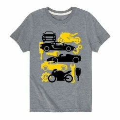 Licensed Character Boys 8-20 Motorcycle And Car Toss Tee Green -Licensed Character Shop unnamed file 14209