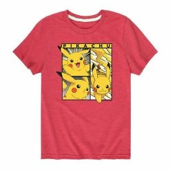 Licensed Character Boys 8-20 Pokémon Pikachu Poses Tee Blue