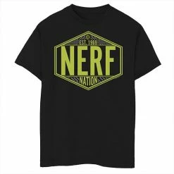 Licensed Character Boys 8-20 Nerf Nation Est 1969 Neon Badge Graphic Tee
