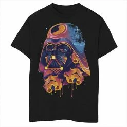 Licensed Character Boys 8-20 Star Wars Colorful Melted Vader Collage Graphic Tee