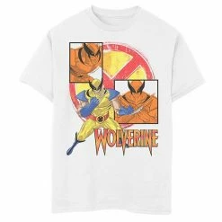 Licensed Character Boys 8-20 Marvel X-Men Wolverine Collage Panel Logo Graphic Tee
