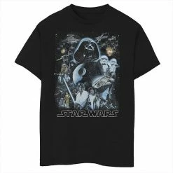 Licensed Character Boys 8-20 Star Wars Galaxy Of Stars Tee