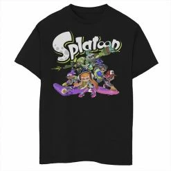 Licensed Character Boys 8-20 Nintendo Splatoon Logo Teams Group Shot Graphic Tee