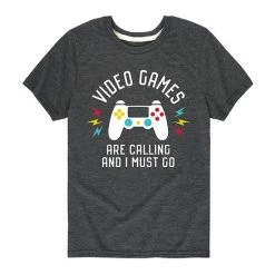 Boys Licensed Character Vid'eo Games Are Calling Graphic Tee Grey