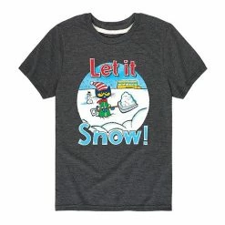 Licensed Character Boys 8-20 Pete The Cat Let It Snow Tee Black