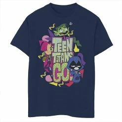 Licensed Character Boys 8-20 DC Comics Graphic Teen Titans Go! Patterned Portrait Graphic Tee