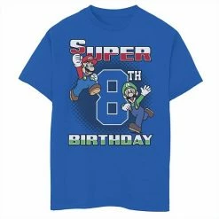 Licensed Character Boys 8-20 Nintendo Super Bros 8th Bday Graphic Tee
