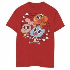 Licensed Character Boys 8-20 Cartoon Network The Amazing World Of Gumball Group Shot Stars Graphic Tee