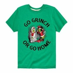 Licensed Character Boys 8-20 Dr. Seuss' The Grinch Who Stole Christmas Go Home Graphic Tee Green
