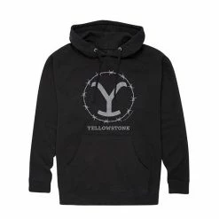 Licensed Character Men's Yellowstone Barbed Wire Y Hoodie