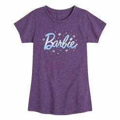 Licensed Character Girls 7-16 Barbie Winter Icy Logo Tee Pink