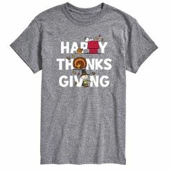 Licensed Character Men's Peanuts Happy Thanksgiving Tee Green
