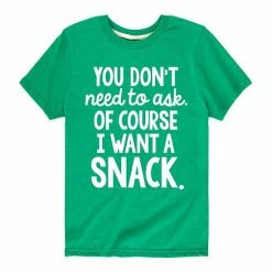 Licensed Character Boys 8-20 Of Course I Want A Snack Graphic Tee