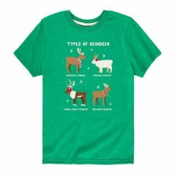 Licensed Character Boys 8-20 Types Of Reindeer Tee