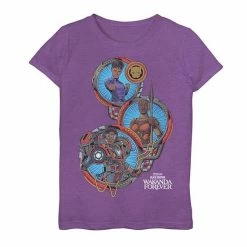 Licensed Character Girls 7-16 Marvel Wakanda Forever Girls Character Circle Portrait Graphic Tee