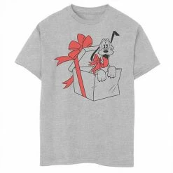 Licensed Character Disney's Pluto Boys 8-20 Christmas Outline Graphic Tee