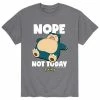 Licensed Character Men's Pokémon "Nope Not Today" Snorlax Tee Red -Licensed Character Shop unnamed file 1444