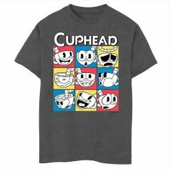 Licensed Character Boys 8-20 Cuphead Nine Squares Of Different Emotions Tee