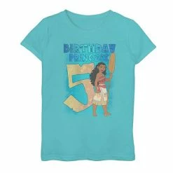 Licensed Character Disney's Moana Girls 7-16 Moana 5th Birthday Graphic Tee