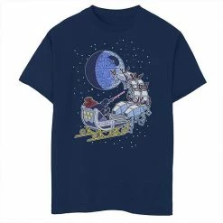 Licensed Character Boys 8-20 Star Wars Christmas Darth Vader Sleigh Ride Graphic Tee