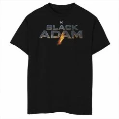 Licensed Character Boys 8-20 Black Adam Black Atom Glow Typography Graphic Tee