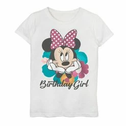 Licensed Character Disney's Minnie Mouse Girls 7-16 Minnie Birthday Girl Graphic Tee