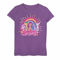 Licensed Character Girls 7-16 My Little Pony Besties Group Rainbow Graphic Tee