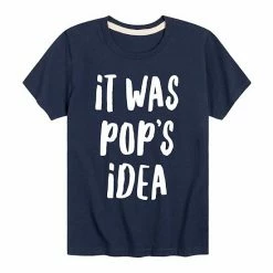 Licensed Character Boys 8-20 It Was Pop's Idea Graphic Tee Blue