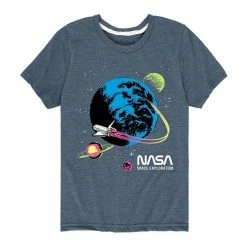 Licensed Character Boys 8-20 NASA Flight Graphic Tee Grey