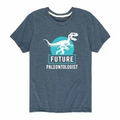 Licensed Character Boy 8-20 "Future Paleontologist" Graphic Tee Grey