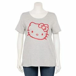 Licensed Character Plus Size Hello Kitty Head Graphic Tee