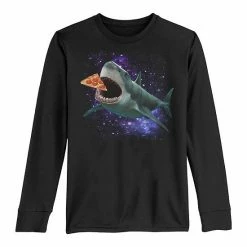 Licensed Character Boys 8-20 Shark Space Pizza Long Sleeve Tee