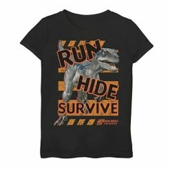 Licensed Character Girls 7-16 Jurassic World: Camp Cretaceous Raptor Run Hide Survive Graphic Tee