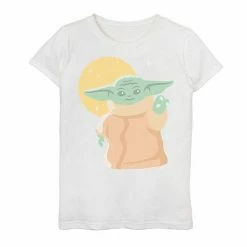 Licensed Character Girls 3-16 Star Wars The Child AKA Baby Yoda Minimalist Sunset Tee