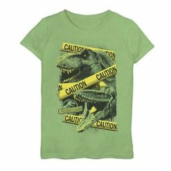 Licensed Character Girls 7-16 Jurassic World Two Dinosaur Caution Splatter Graphic Tee