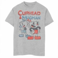 Licensed Character Boys 8-20 Boys Cuphead And Mugman Dynamic Duo Vintage Graphic Tee
