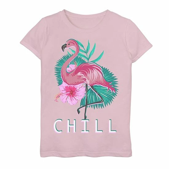 Licensed Character Girls 7-16 Flamingo And Flora Chill Graphic Tee 3 Licensed Character Girls 7-16 Flamingo And Flora Chill Graphic Tee